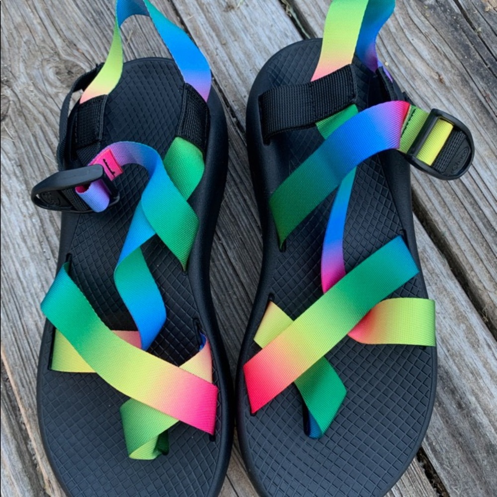 Tie-dye/ Rainbow Chacos